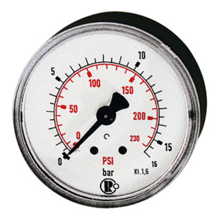 Riegler Standardmano, plastique, G 1/4 arrière, 0 - 25,0 bar/360 psi, Ø63
