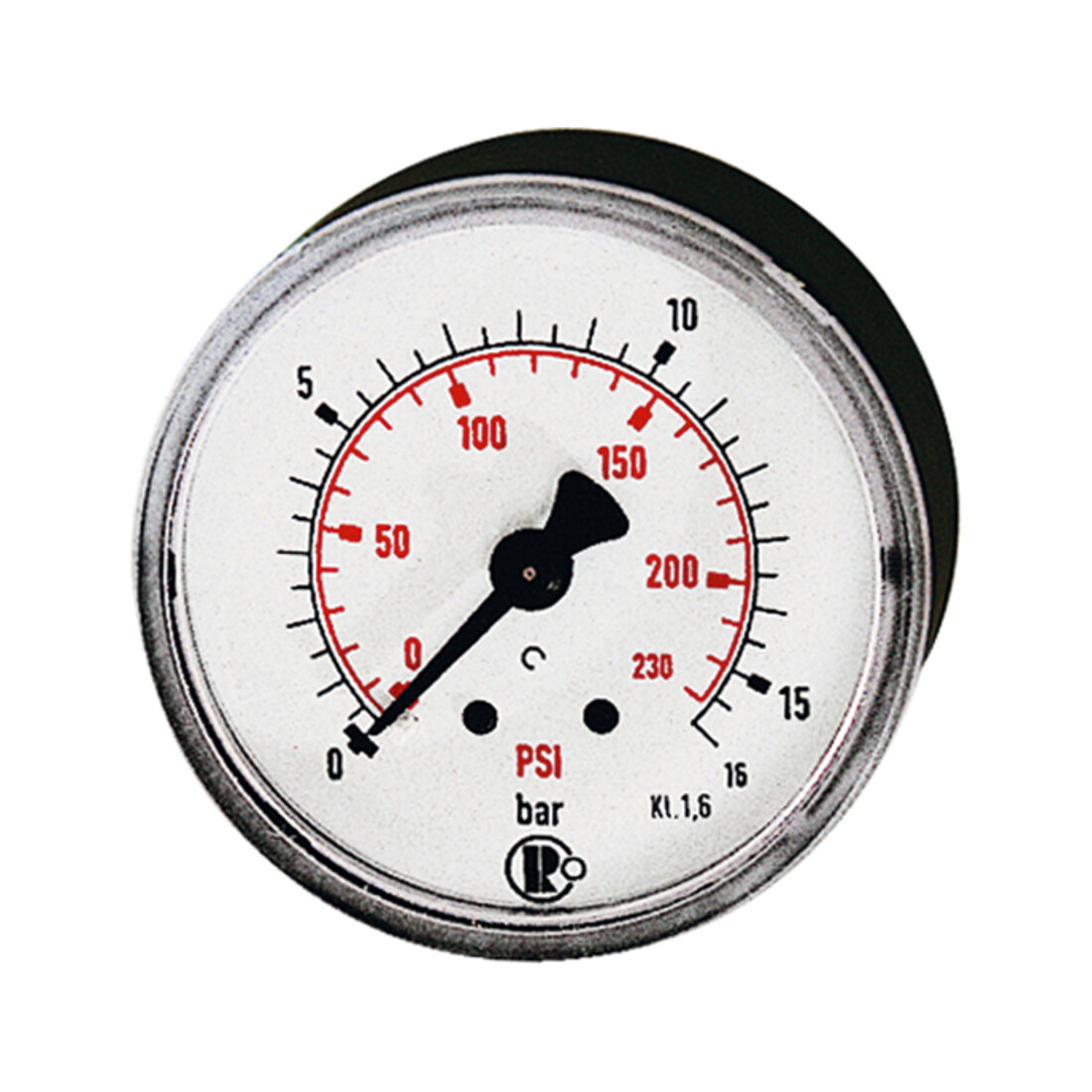 Riegler Standardmano, plastique, G 1/4 arrière, 0 - 4,0 bar/58 psi, Ø 40