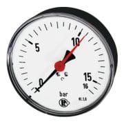 Riegler Standardmano., plastique, G 1/4 arrière centré, 0-25,0 bar, Ø 80-1