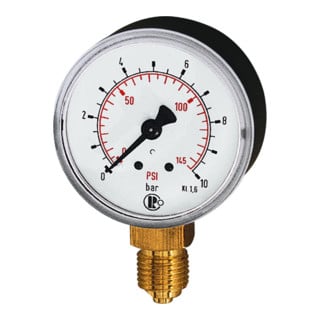 Riegler Standardmano, plastique, G 1/4 bas, 0 - 2,5 bar/36 psi, Ø 63