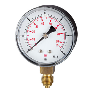 Riegler Standardmano »pressure line« G 1/4 bas, 0-1,0 bar/15 psi, Ø63