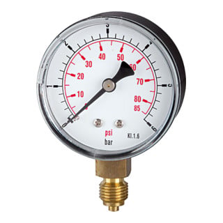 Riegler Standardmano »pressure line« G 1/8 unten, 0-10,0 bar/145 psi, Ã˜40