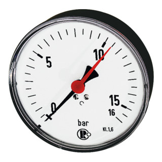 Riegler Standardmano., tôle d'acier, G 1/4 arrière centr., -1/0,0 bar, Ø 100