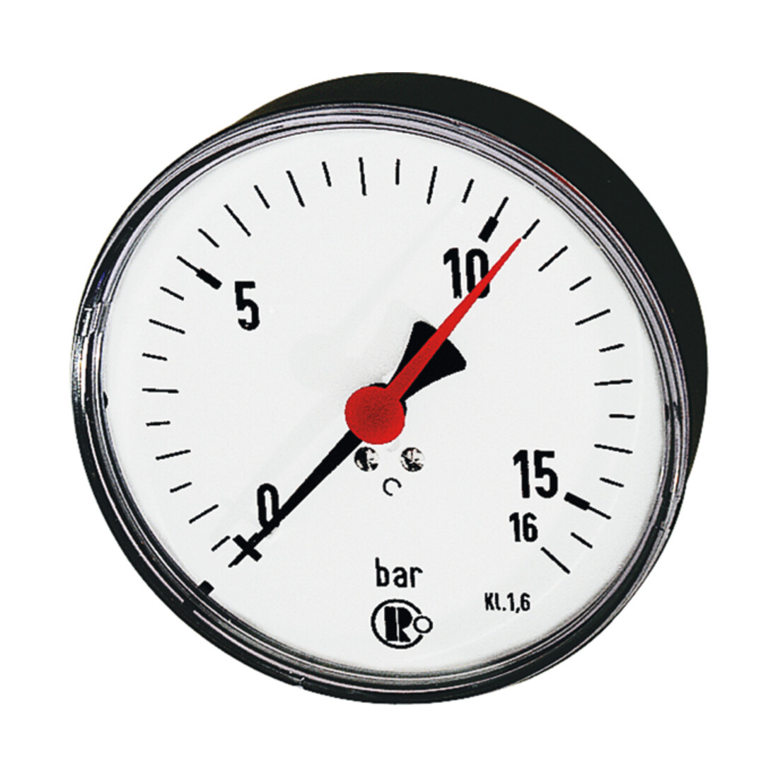 Riegler Standardmano., tôle d'acier, G 1/4 arrière centré, 0-10,0 bar, Ø 100