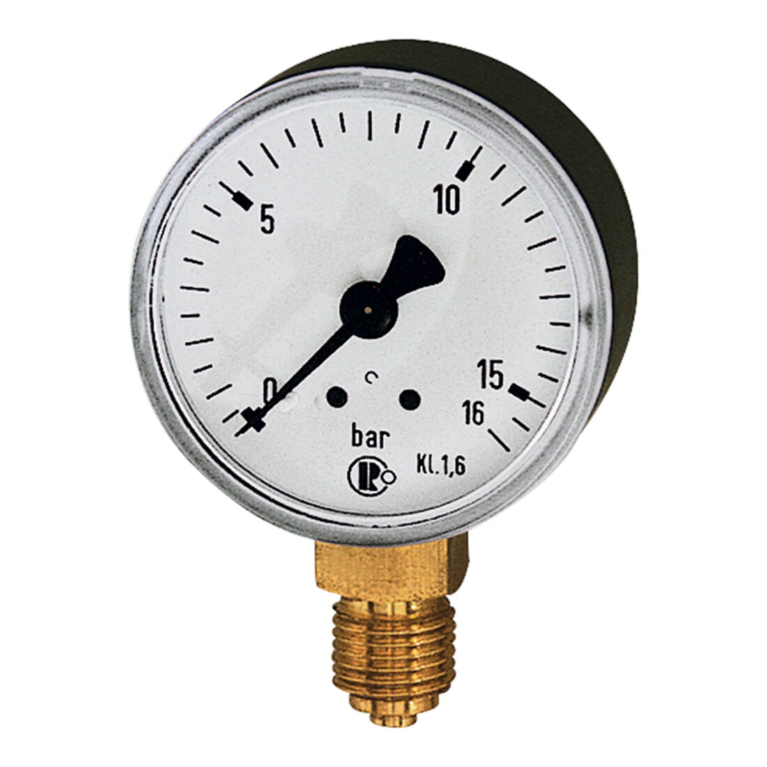 Riegler Standardmanometer, Kunststoffgeh., G 1/8 unten, 0-25,0 bar, Ø 40