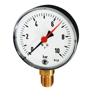 Riegler Standardmanometer, Stahlblech, G 1/2 unten, -1200/0,0 mbar, Ã˜ 160