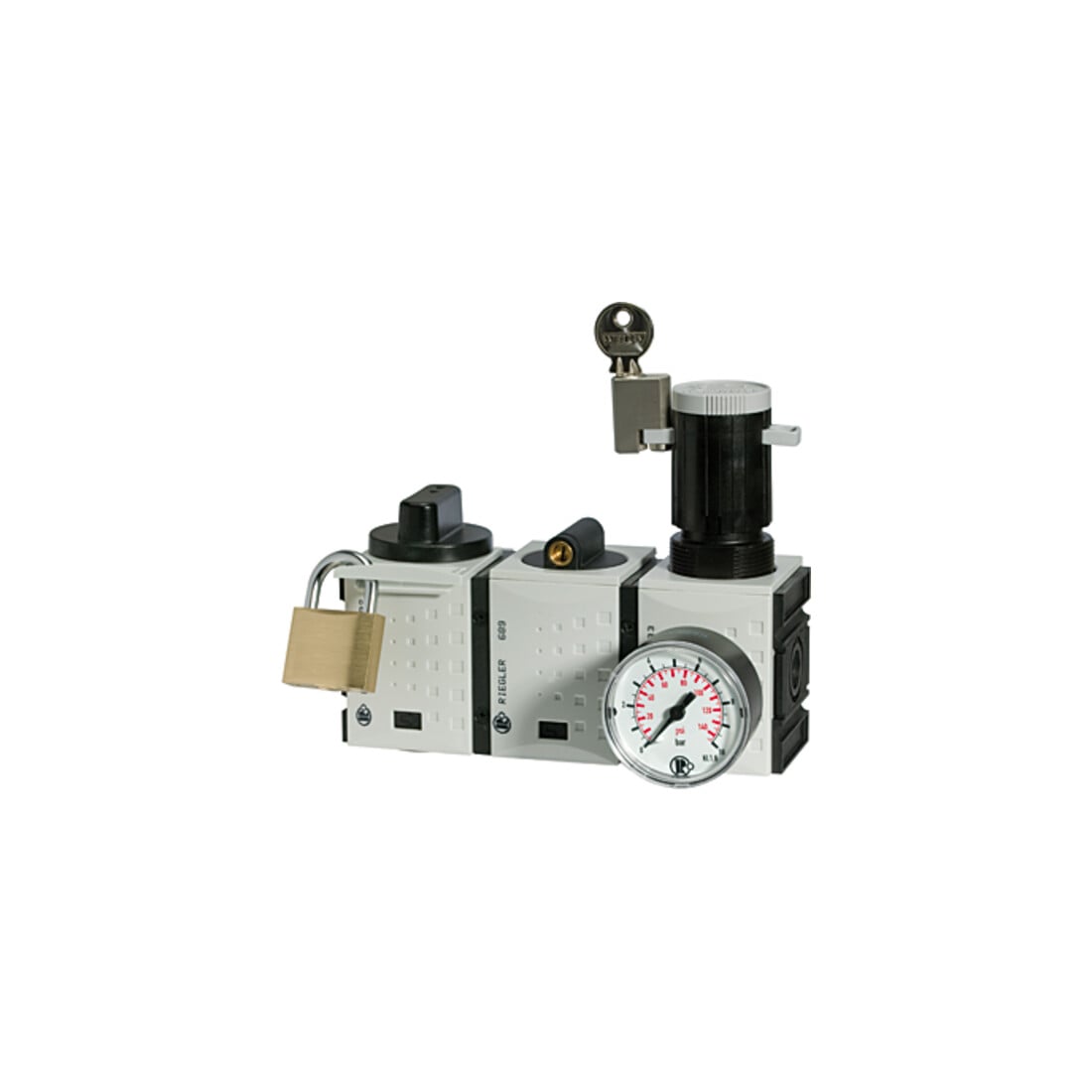 Riegler Station de maintenance SAFETY »FUTURA«, KH-AV-DR, BG 2, G 3/8, 2,5-8 bar