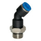 Riegler Steckverschraubung 45° »Blaue Serie«, drehbar, M5 außen, Ø 6 mm
