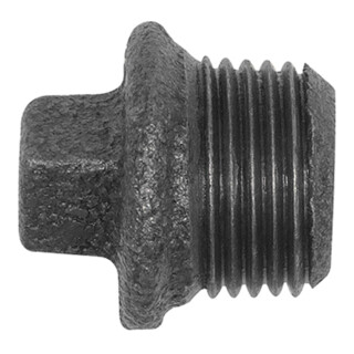 Riegler Stopfen 290, mit Rand, R 1 a. Temperguss schwarz