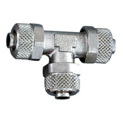 Riegler T-Connecteur, pour tuyau 5/3 mm, SW 8, laiton nickelé-1