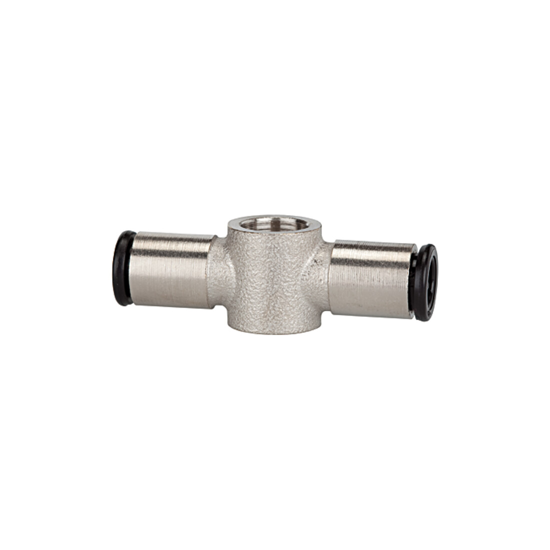 Riegler T-connexion, pour vis creuse G 1/8, tuyau Ø 6 mm, MS nickelé