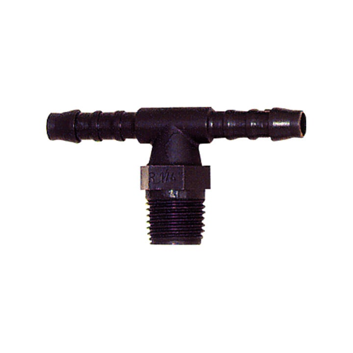 Riegler T-Einschraubstutzen, R 1/4 a., für Schlauch LW 4 mm, SW 14, PA 6