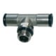 Riegler T-Einschraubverschr. »value line« drehbar G1/8 a., MS vern. Ø6mm