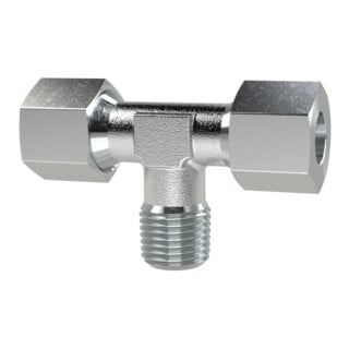 Riegler T-Einschraubverschraubung, R 1/4 a., Rohr-Außen-Ã˜ 6, Stahl verz.