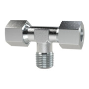Riegler T-Einschraubverschraubung, R 3/8 a., Rohr-Außen-Ã˜ 10, Stahl verz.-1