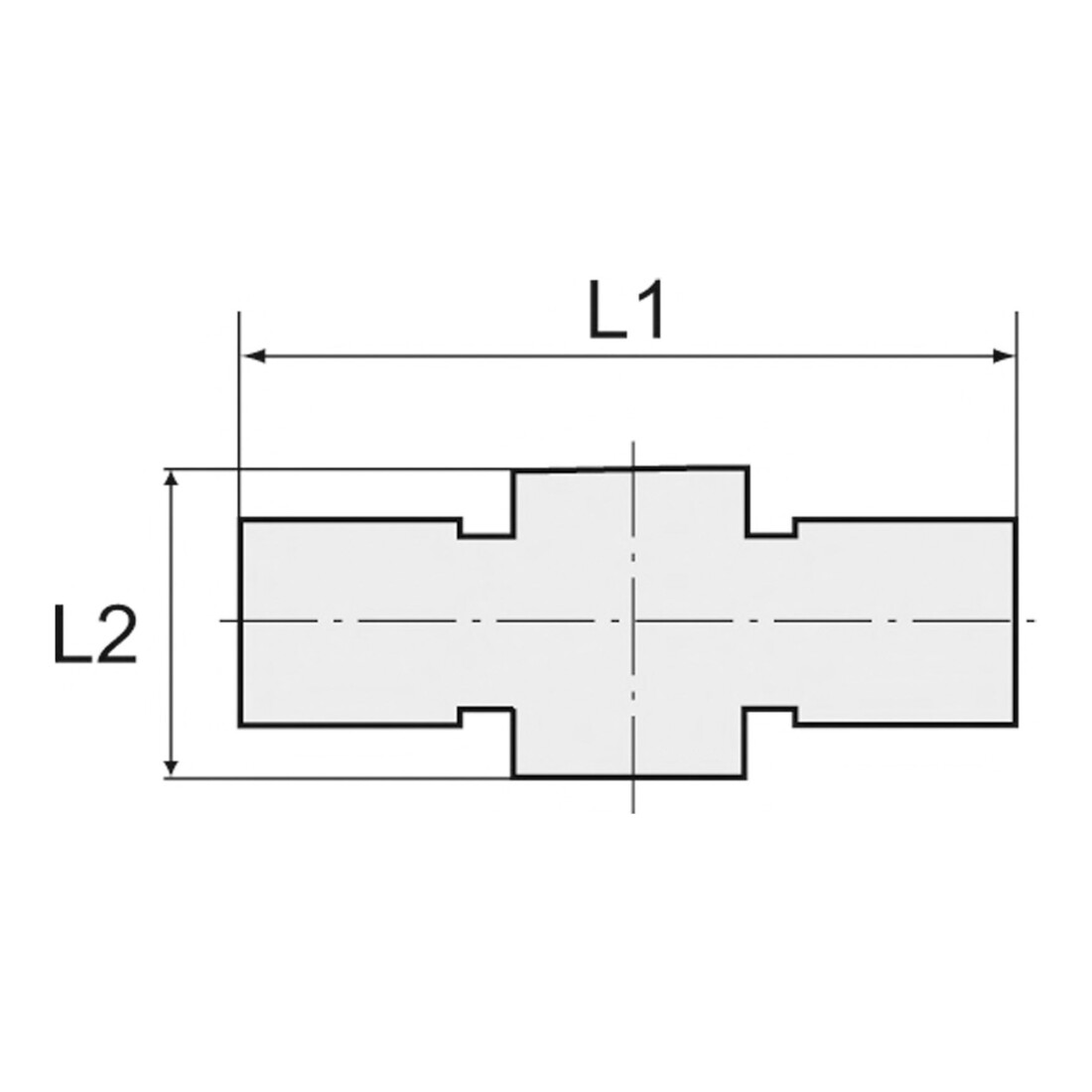Riegler T-embout, pour raccord creux G 1/4, tuyau Ø 8 mm, laiton verni