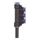 Riegler T-Mehrfachvert. 3fach, Stecknippel 10 mm »Blaue Serie«Schl.-Ã˜ 3x8-1
