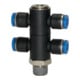 Riegler T-Mehrfachverteiler »Blaue Serie«, 4-fach drehbar, R 1/2 a. Ã˜12mm