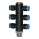 Riegler T-Mehrfachverteiler »Blaue Serie«, 6-fach drehbar, R 1/2 a. Ø12mm