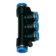 Riegler T-Mehrfachverteiler, Steckanschl. »Blaue Serie«, Schl.-Ã˜ 2x8/3x4-1