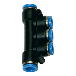 Riegler T-Mehrfachverteiler, Steckanschl. »Blaue Serie«, Schl.-Ã˜ 2x8/3x6