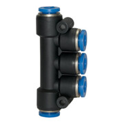 Riegler T-Mehrfachverteiler, Steckanschluss »Blaue Serie«, Schlauch-Ã˜ 5x8-1