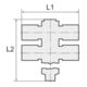 Riegler T-multiprises 4 voies « click-clock », pivotant, M5 ext. Ø 4 mm