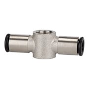 Riegler T-Raccord, pour vis creuse G 1/4, Ø tuyau 10 mm, MS nickelé-1