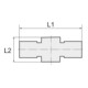 Riegler T-Raccord, pour vis creuse M5, Ø tuyau 4 mm, MS nickelé
