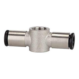 Riegler T-Ringstück, für Hohlschraube G 3/8, Schlauch-Ã˜ 10 mm, MS vern.