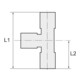 Riegler T-Serre-câble »Série Bleue«, forme L, pivotant, R 3/8 a., Ø12 mm