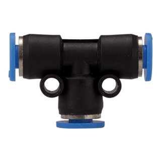 Riegler T-Steckverbindung  »Blaue Serie « mini, red., Schlauch-Außen-Ã˜ 4/3, PGR-43