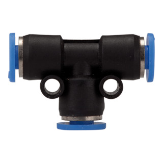 Riegler T-Steckverbindung  »Blaue Serie « mini, red., Schlauch-Außen-Ã˜ 4/3, PGR-43