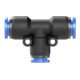 Riegler T-Steckverbindung »Blaue Serie«, reduzierend, Schlauch-Ø 2x12/1x8
