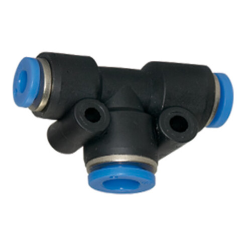 Riegler T-Steckverbindung »Blaue Serie«, reduzierend, Schlauch-Ø 2x8/1x6