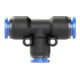 Riegler T-Steckverbindung »Blaue Serie«, reduzierend, Schlauch-Ø 2x10/1x8