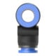 Riegler T-Steckverbindung »Blaue Serie«, reduzierend, Schlauch-Ø 2x8/1x6