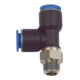 Riegler T-Steckverschr. »Blaue Serie«, L-Form, drehbar, R 3/8 a., Ø16 mm