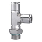 Riegler T-Steckverschr., L-Form, drehbar, G 3/8 a., Schlauch-Ã˜ 8, ES-1