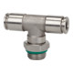 Riegler T-Steckverschra., drehbar, G 1/8 a., Schl.-Ã˜ 6, 15bar, ES 1.4404-1
