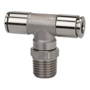 Riegler T-Steckverschra., drehbar, R 1/4 a., Schl.-Ã˜ 10, 15bar, ES 1.4404-1