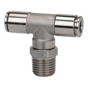 Riegler T-Steckverschra., drehbar, R 1/8 a., Schl.-Ã˜ 6, 15bar, ES 1.4404-1