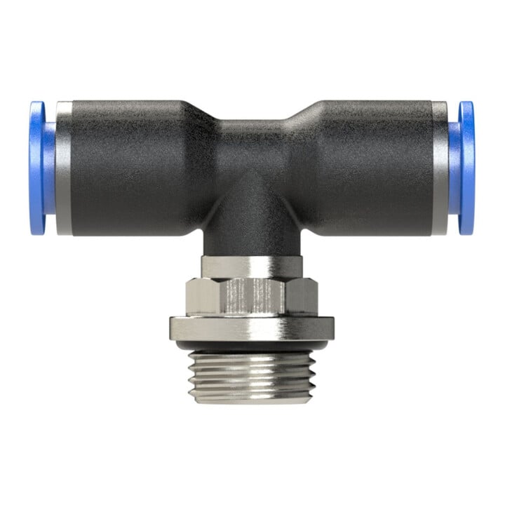 Riegler T-Steckverschraubung »Blaue Serie«, drehbar, G 1/4 außen Ã˜ 10 mm