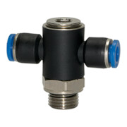 Riegler T-Steckverschraubung »Blaue Serie«, drehbar, G 1/4 außen, Ã˜ 8 mm-1