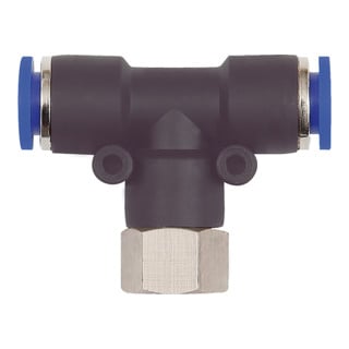 Riegler T-Steckverschraubung »Blaue Serie«, drehbar, G 1/4 innen, Ã˜ 6 mm