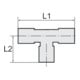 Riegler T-Steckverschraubung Blaue Serie, drehbar, G 1/8 a, Schlauch-Ø 8