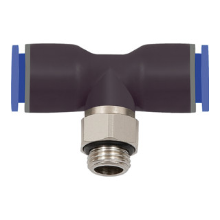 Riegler T-Steckverschraubung »Blaue Serie«, drehbar, G 3/8 außen Ã˜ 12 mm