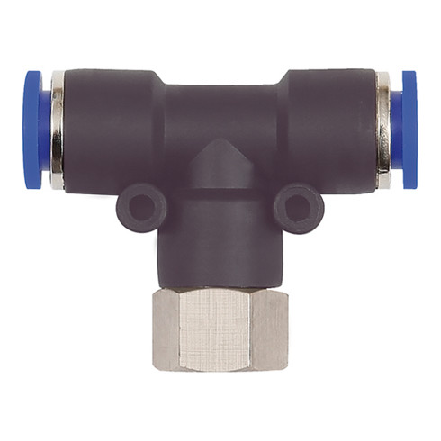 Riegler T-Steckverschraubung »Blaue Serie«, drehbar, G 3/8 innen, Ø 8 mm