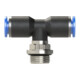 Riegler T-Steckverschraubung »Blaue Serie«, drehbar, M5 außen Ø 4 mm