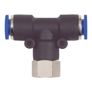 Riegler T-Steckverschraubung »Blaue Serie«, drehbar, M5 innen, Ã˜ 4 mm